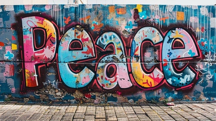 Free Colorful Peace Graffiti Image | Download at StockCake