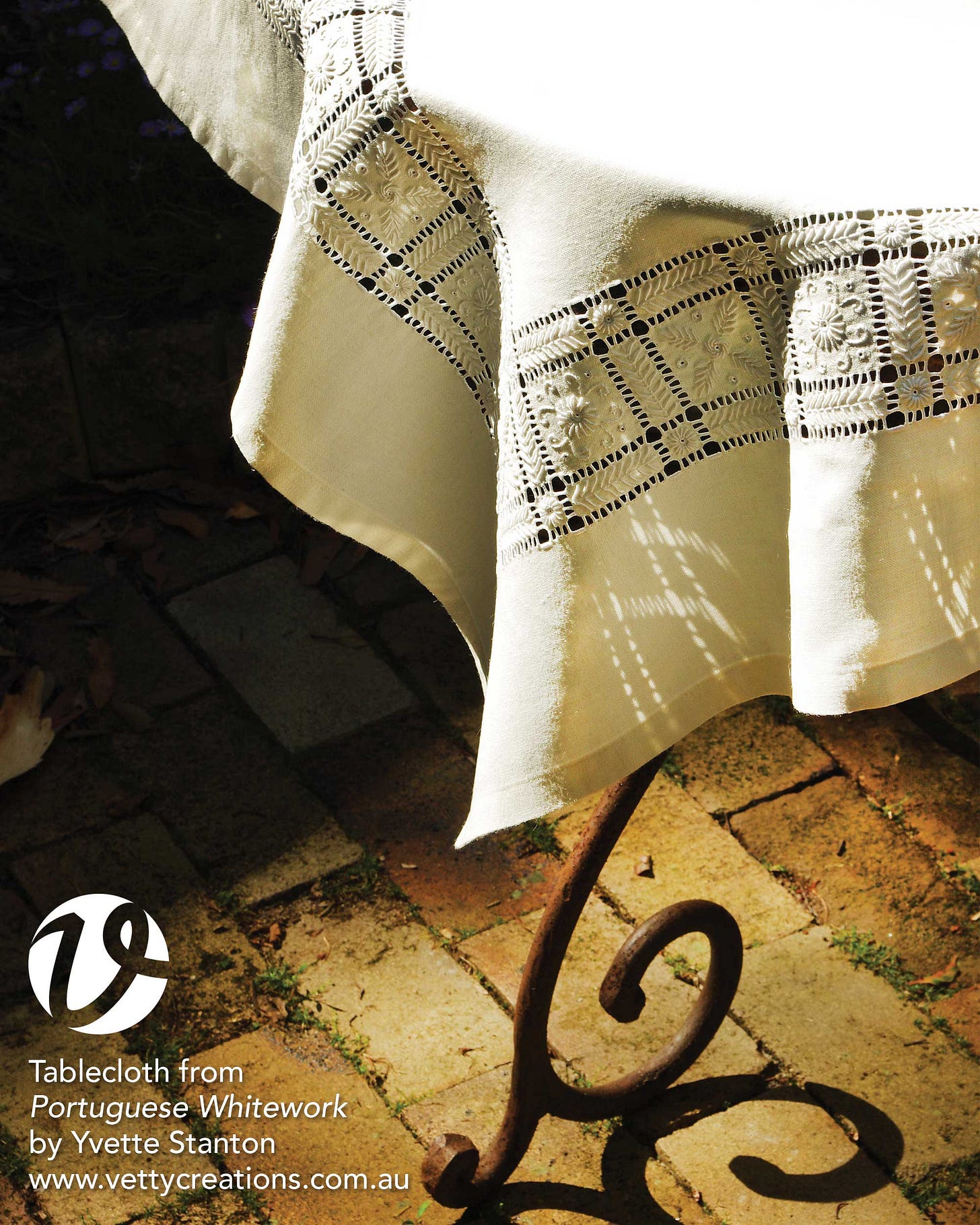 Portuguese whitework tablecloth Portuguese whitework tablecloth