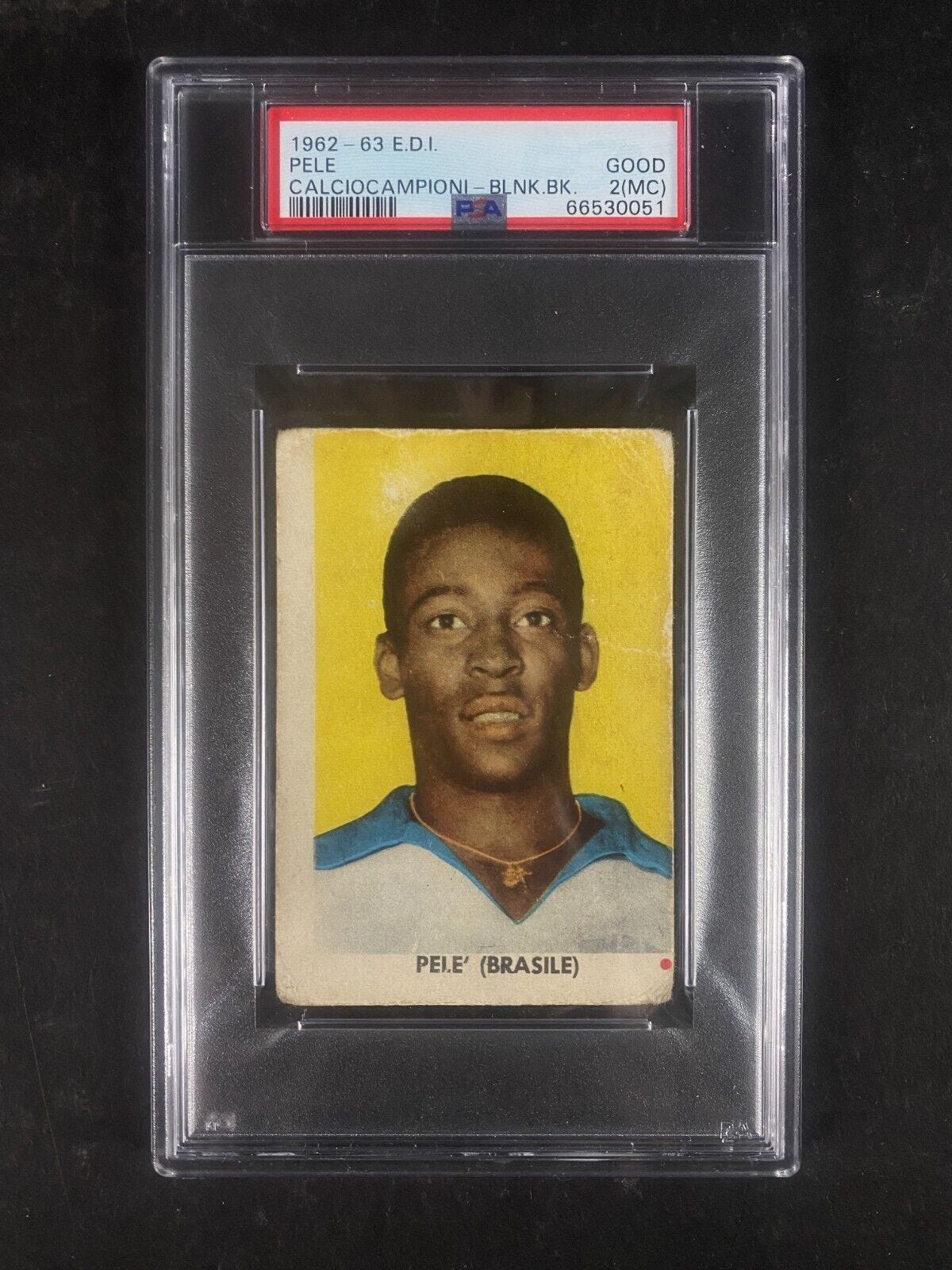 1962 EDI Calciacampioni - Pele Blank Back - PSA 2 (MC) - Picture 1 of 2