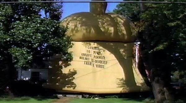 Eric Gonzaba on Twitter: &quot;Another MUCH better candidate for *the* turning  point: the AIDS crisis. Direct action politics took center stage, with  queer activists erecting a giant condom over Senator Jesse Helms&#39;s