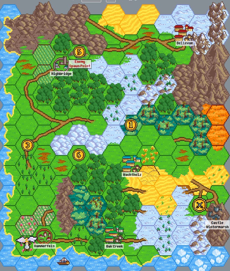 Pixel Hex Tileset by Zeshio