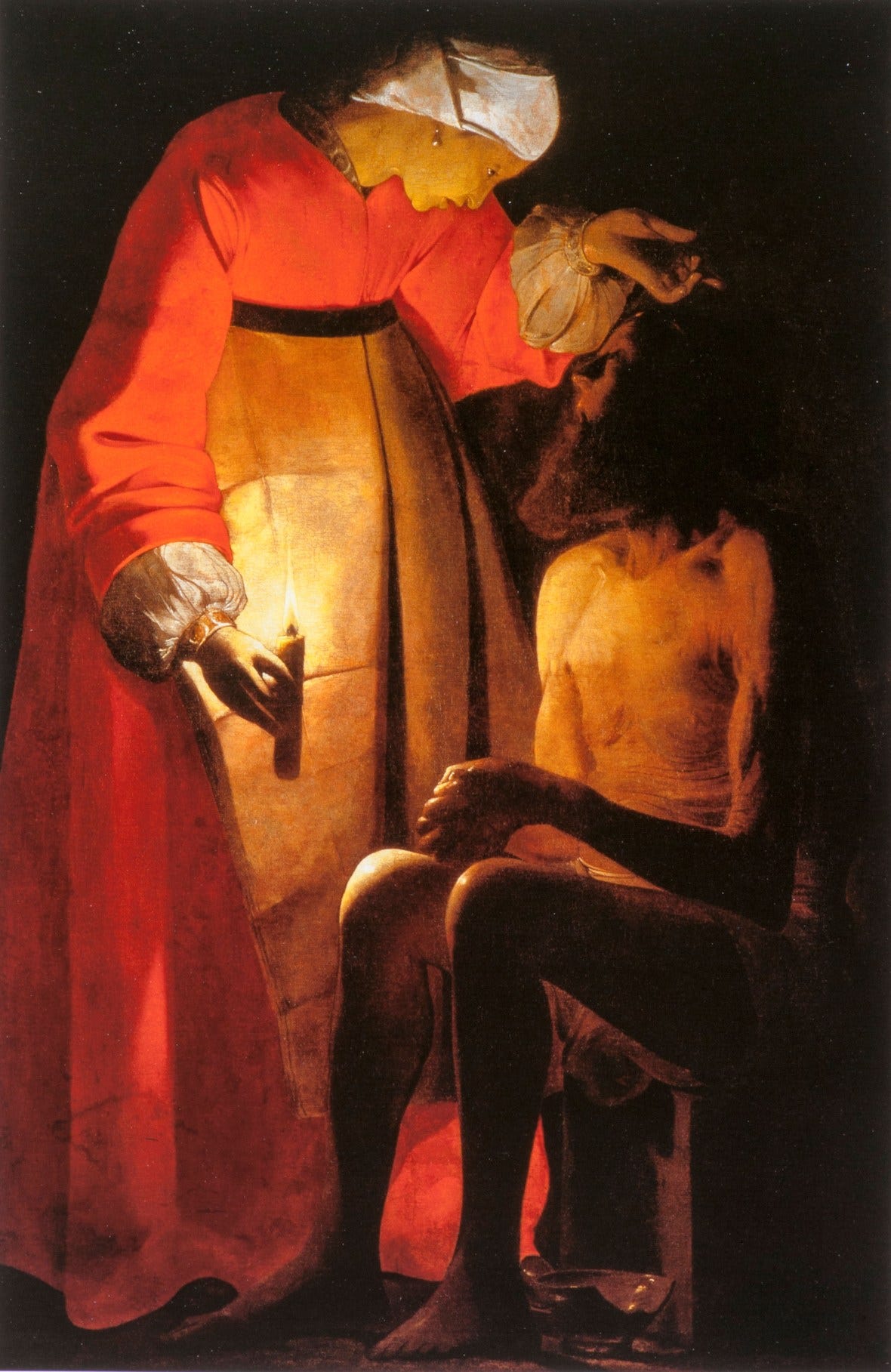 Painting of Job and his wife.