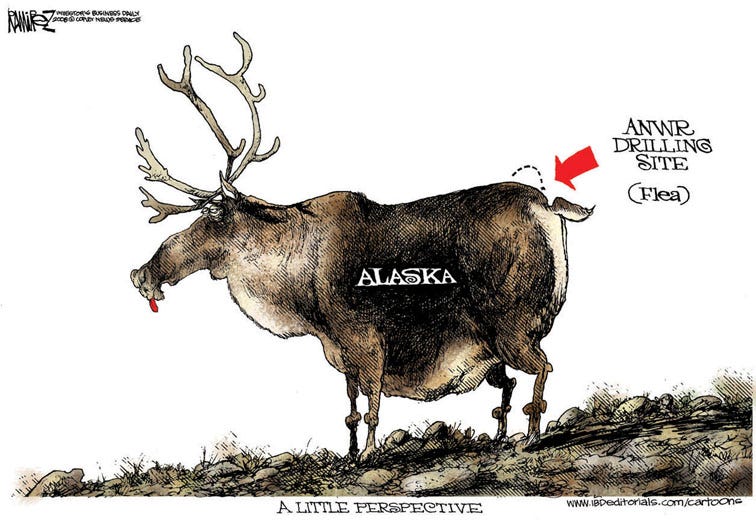 anwr-perspective A cartoon by Michael Ramirez, former LA Times cartoonist.