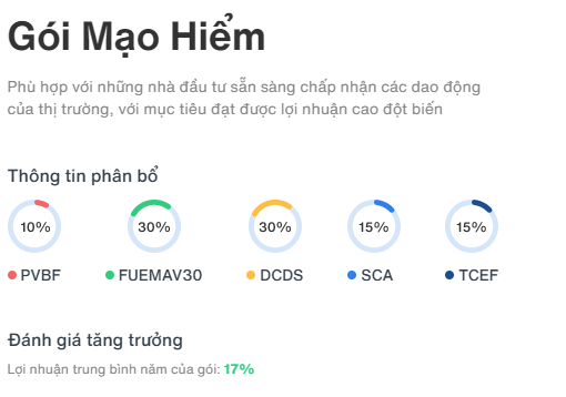 Gói đầu tư mạo hiểm Tikop