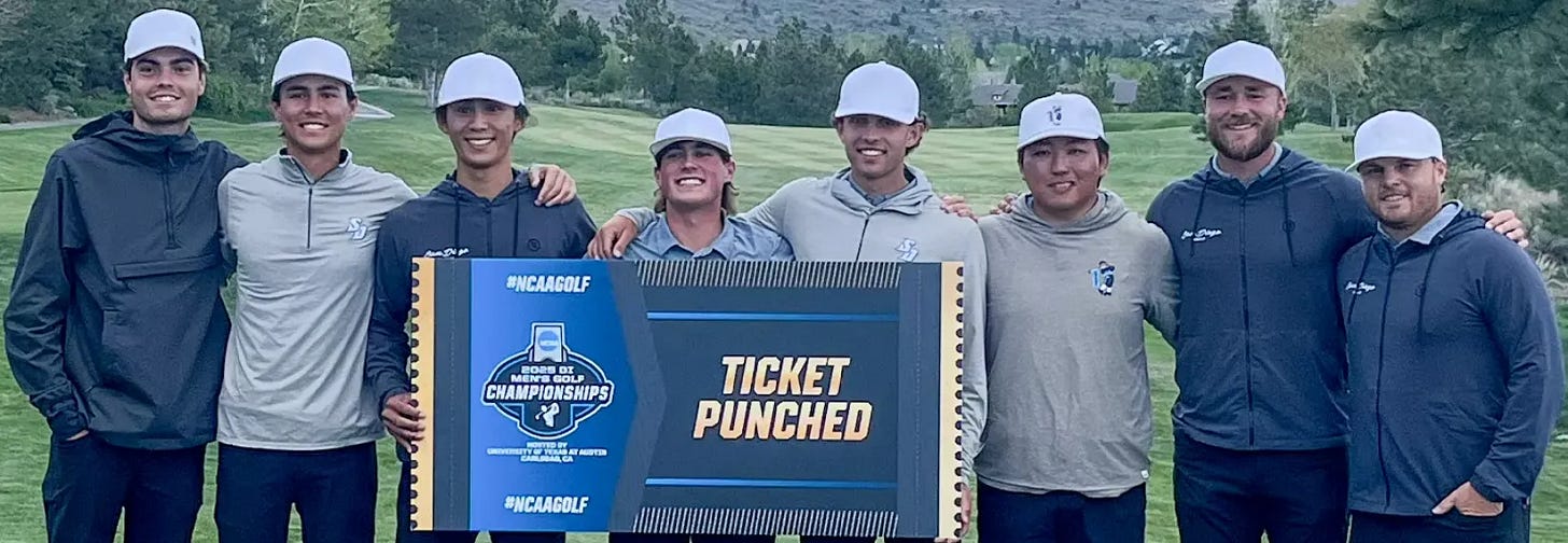 usd golf at 2025 ncaa reno regional