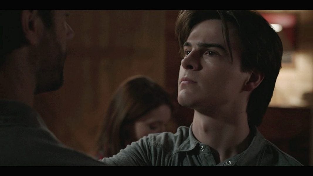 Gay Auggie touching daddy Cordells face and hair on Walker. Gay Auggie touching daddy Cordells face and hair on Walker.