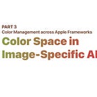 Color Management across Apple Frameworks. Part 3: Color Space in Image-Specific APIs