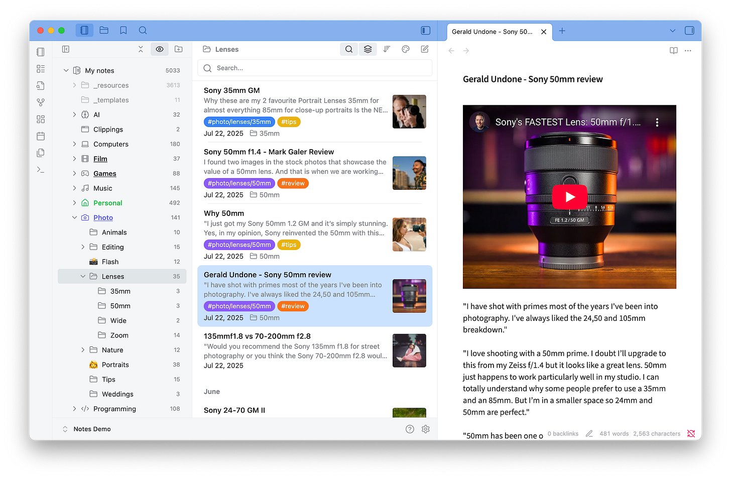 Notebook Navigator Screenshot Notebook Navigator Screenshot