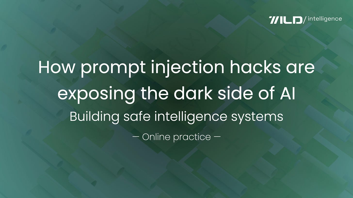 🚀 How prompt injection hacks are exposing the dark side of AI | Online course practice 1/10 from building safe intelligence systems 🚀 How prompt injection hacks are exposing the dark side of AI | Online course practice 1/10 from building safe intelligence systems