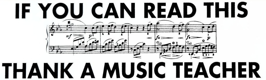 Bumper Sticker - If you can read this ... Thank a Music Teacher! > Carolyn  Nussbaum Music Company