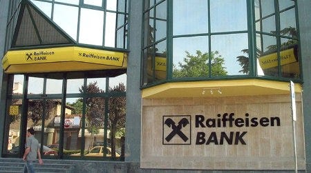Façade de la Raffeisen Bank en Autriche