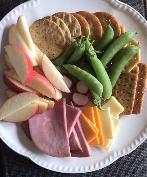 6 photos of snack plates and meals that took little effort to make