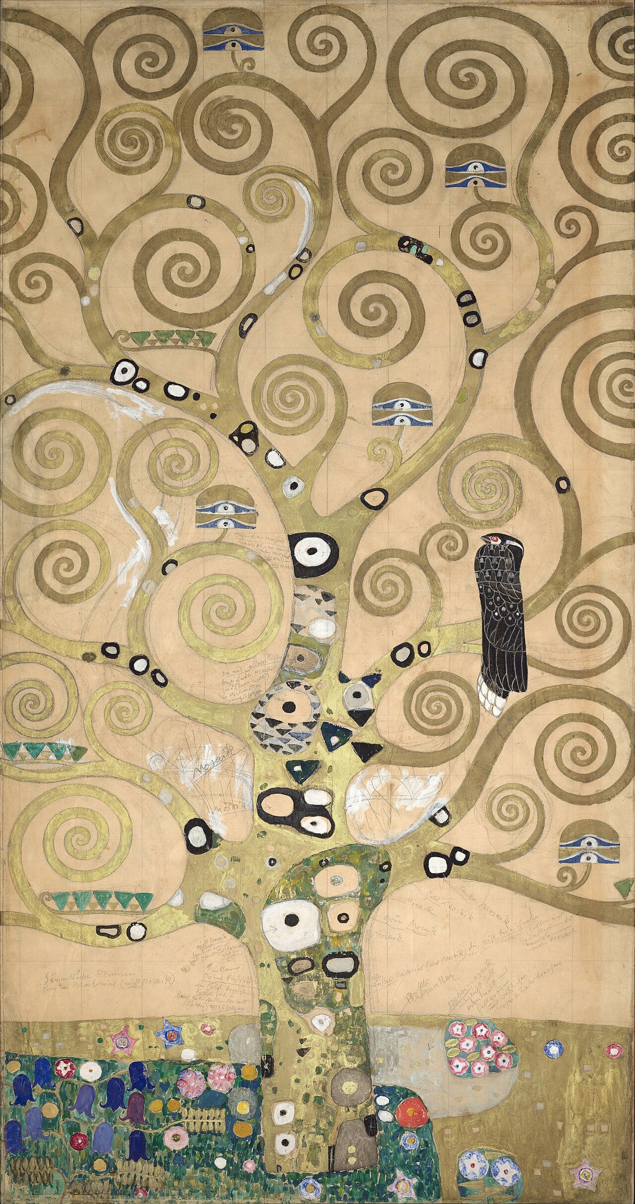 Gold pattern with eye motifs