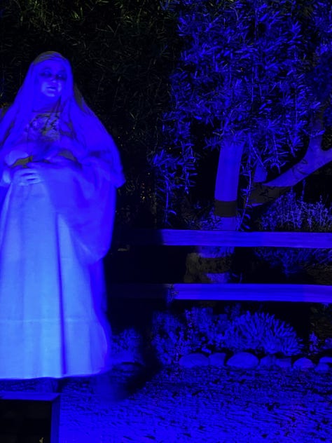 Actors perform various scenes from Santa Paula's haunted history.