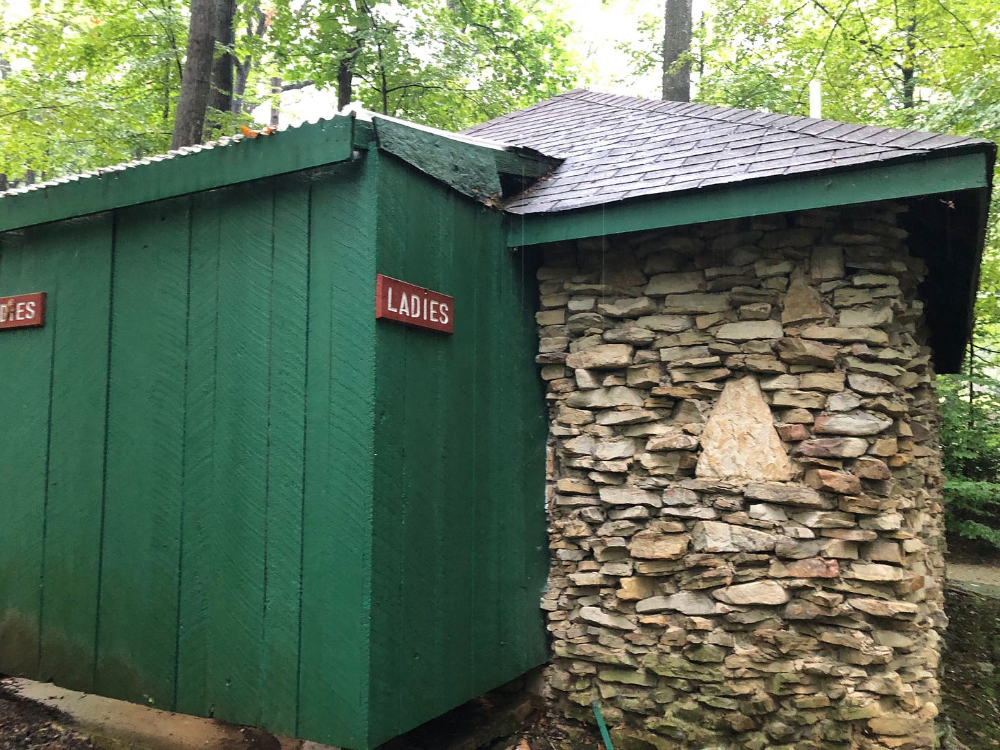 exterior view of women's bathroom