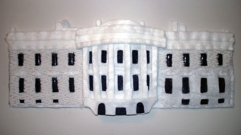 beaded White House Barack Obama Washington DC pop art beadwork bead embroidery blog beaded White House Barack Obama Washington DC pop art beadwork bead embroidery blog