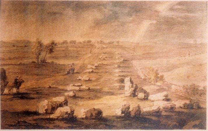 Lady Lowther’s sketch of the Shap ceremonial avenue