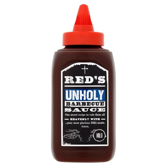 Reds Unholy Bbq Sauce 320G - Tesco Groceries