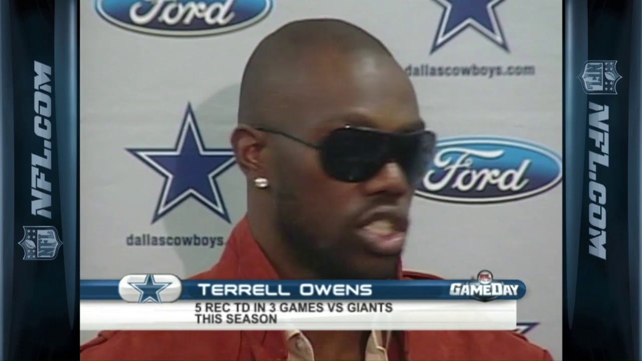 Terrell Owens:That's my QB after loss to Giants(2007)|NFL - YouTube