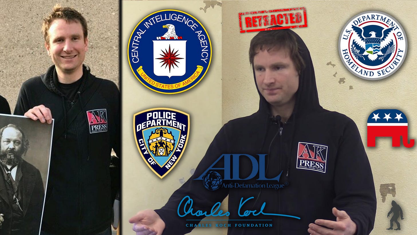 anarchist Alexander Reid Ross CIA DHS police SPLC