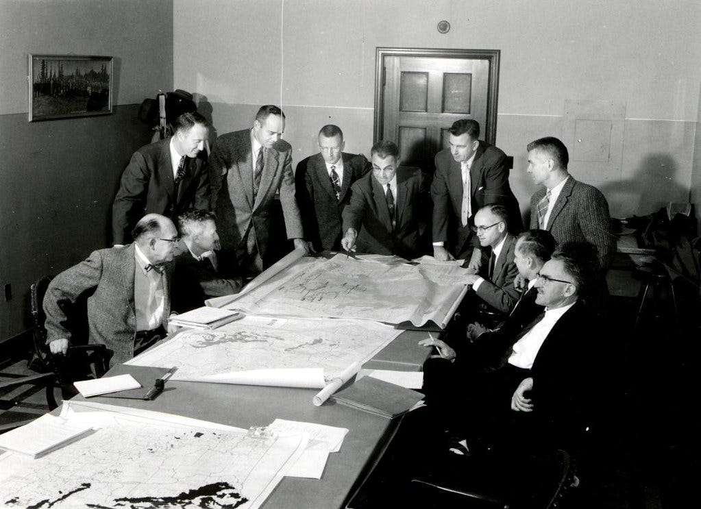 1958. Northwest Forest Pest Action Council with aerial survey maps. Portland, Oregon. 1958. Northwest Forest Pest Action Council with aerial survey maps. Portland, Oregon.