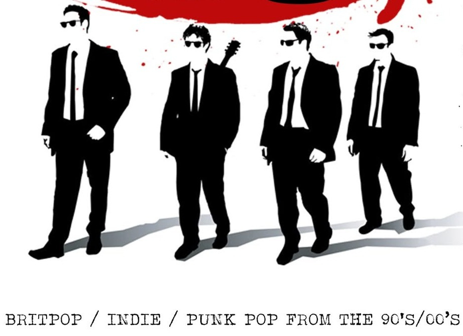 May be an image of text that says "THE reservoir nO0 BRITPOP INDIE PUNK POP FROM THE 90'S/ 90's/0c's o0's Stallards THE 14-02 -02-26 26 14 15-16 Stallard Street, Trowbridge, BA14.9AJ BA14 9AJ f thehogsUK"