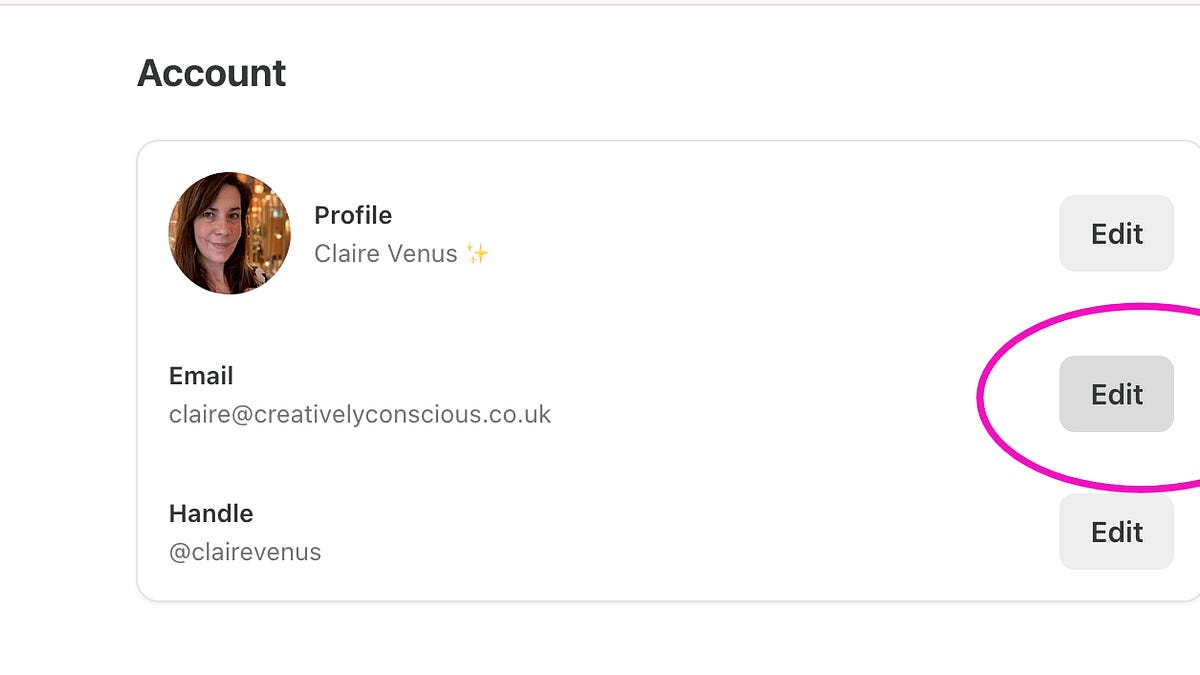How to change your email address associated with your Substack ...