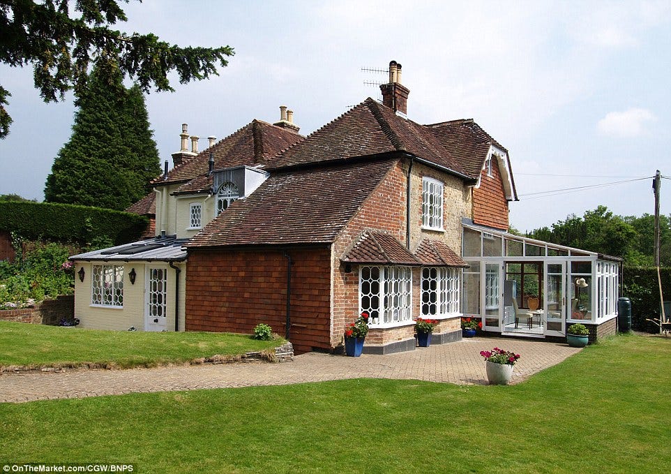 Brookbank Cottage in Haslemere, Surrey, is where Mary Ann Evans - her birth name - lived temporarily with her married lover George Henry Lewes while their London home was being renovated in 1871 Brookbank Cottage in Haslemere, Surrey, is where Mary Ann Evans - her birth name - lived temporarily with her married lover George Henry Lewes while their London home was being renovated in 1871