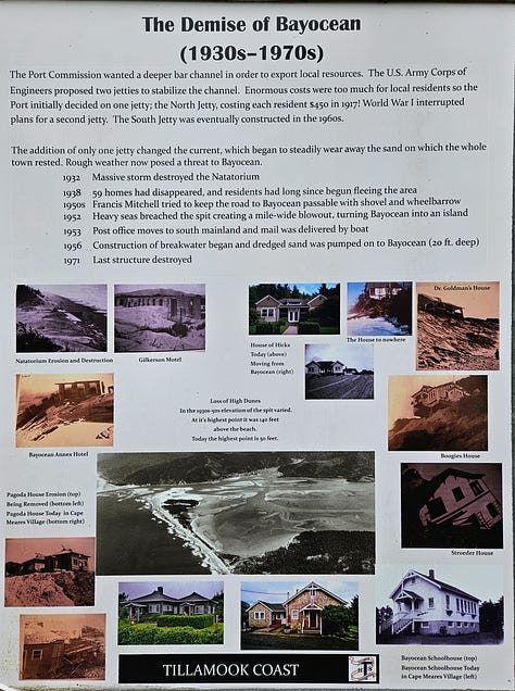 Three signs that tell the story of Bayocean