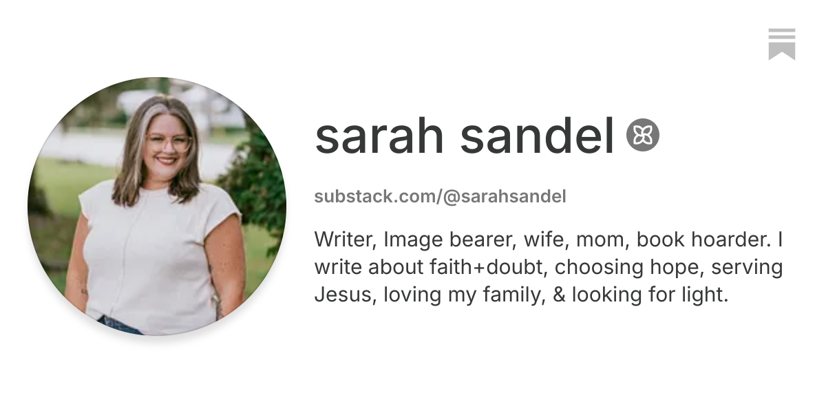 sarah sandel | Substack