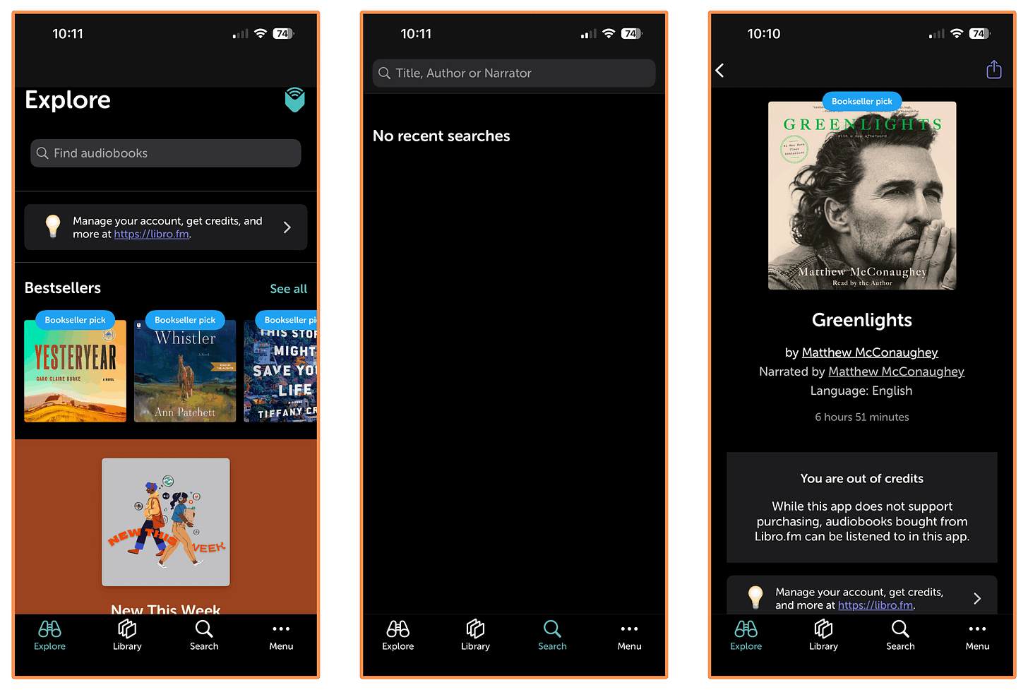 Libro.fm mobile app Libro.fm mobile app
