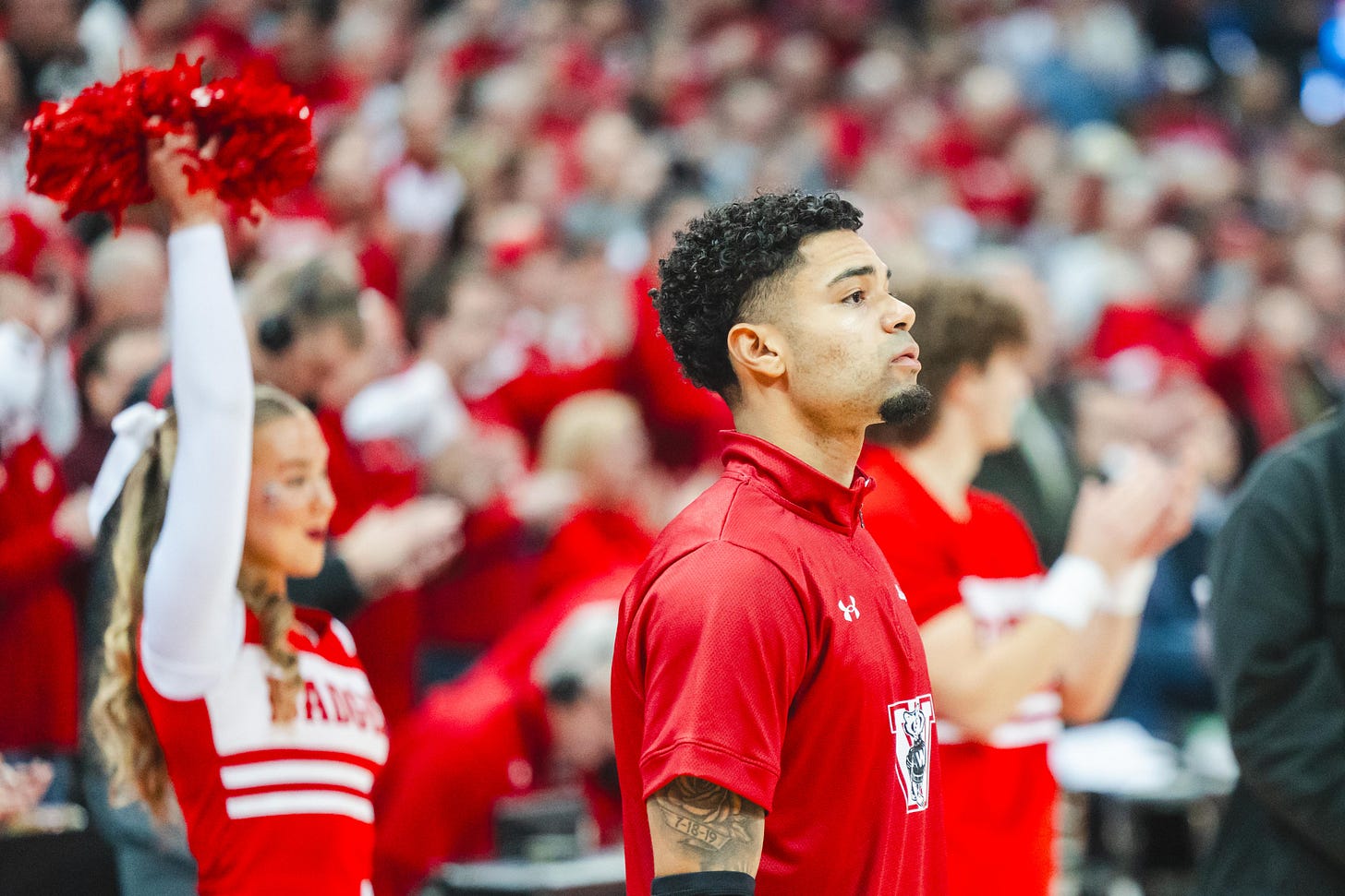 nick boyd in warmup attire looking toward the crowd nick boyd in warmup attire looking toward the crowd