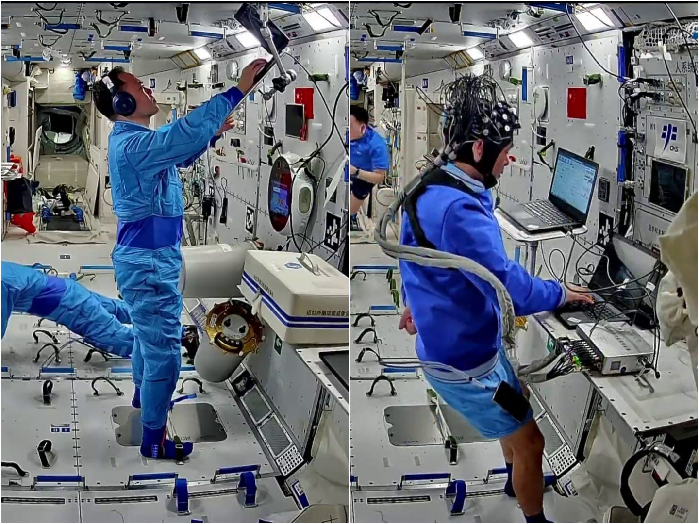 Zhang Lu participating in computer and brain function-based experiments. Zhang Lu participating in computer and brain function-based experiments.