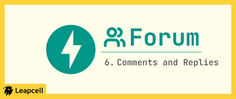 Cover of "Build Your Own Forum with FastAPI: Step 6 - Comments and Replies"