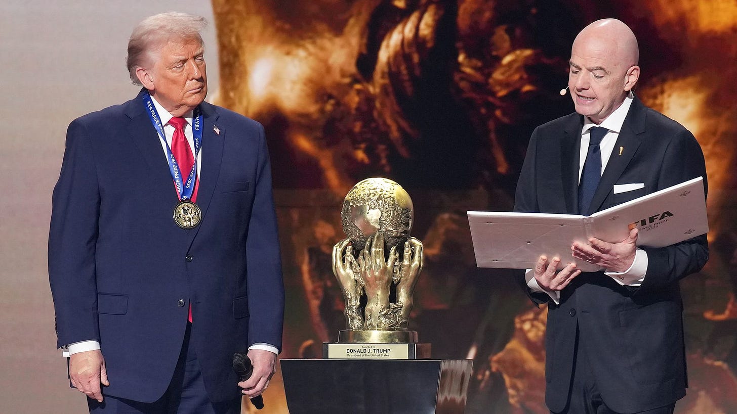 FIFA chief Gianni Infantino accused of breaking rules after Trump peace  prize