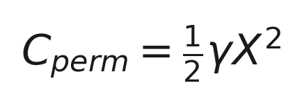 permanent cost = ½γX²