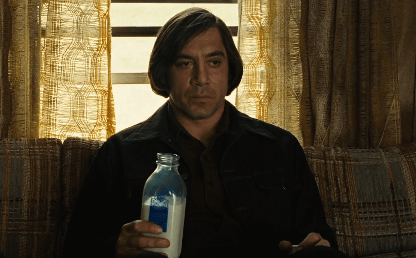 In No Country For Old Men (2007), the Coen brothers weren't sure how to  communicate to the audience that Anton Chigurh was a psychopath. In a  brilliant act of writing, Ethan Coen