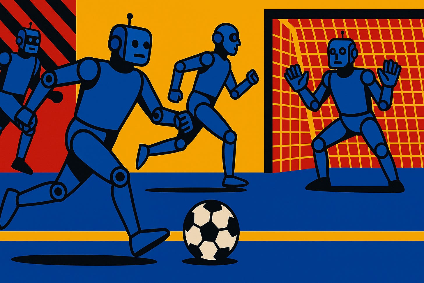robots playing football