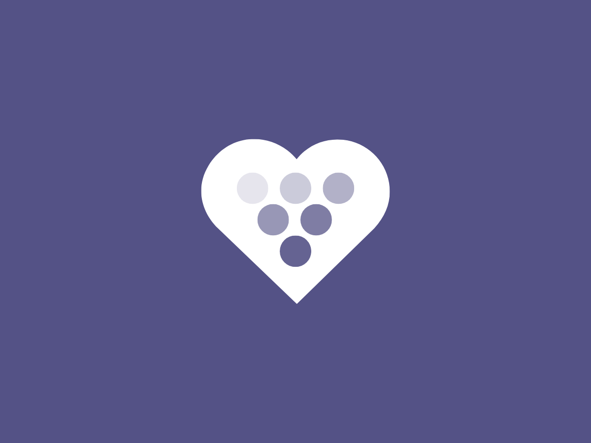purple background with a white heart on it purple background with a white heart on it