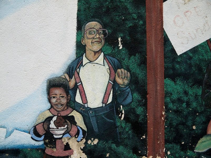 Mural of Steve Urkel Mural of Steve Urkel