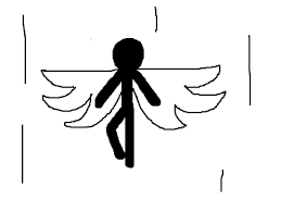 The Animator - flying stick man by Freddy