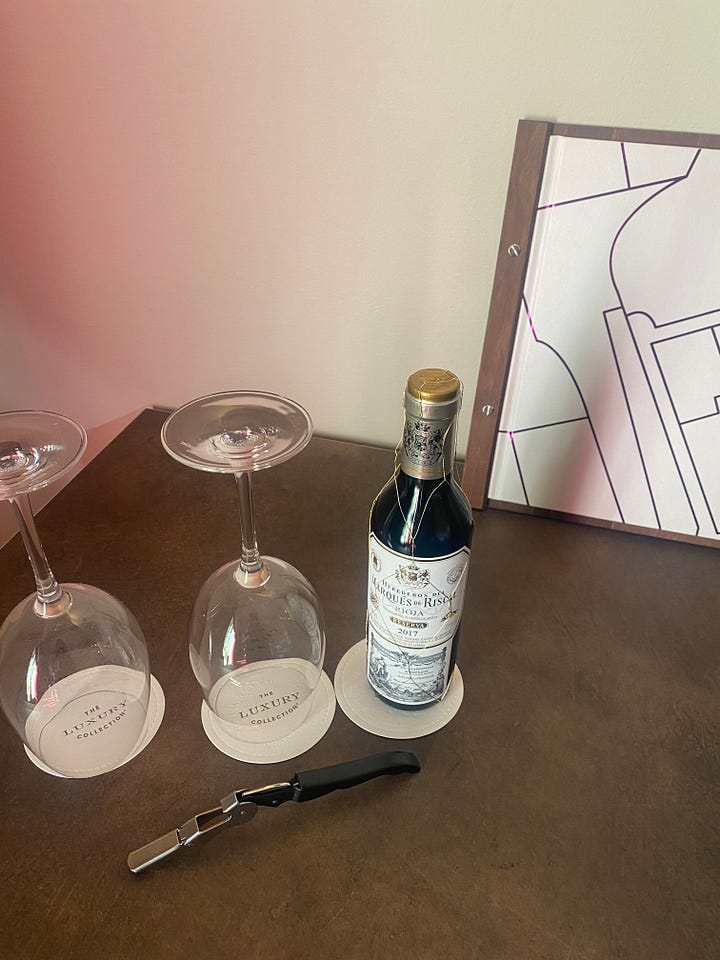 Wine in my room with a view. 