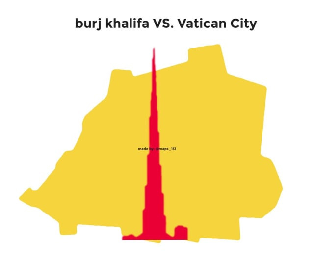 r/MapPorn - burj khalifa VS_ Vatican 131 city r/MapPorn - burj khalifa VS_ Vatican 131 city