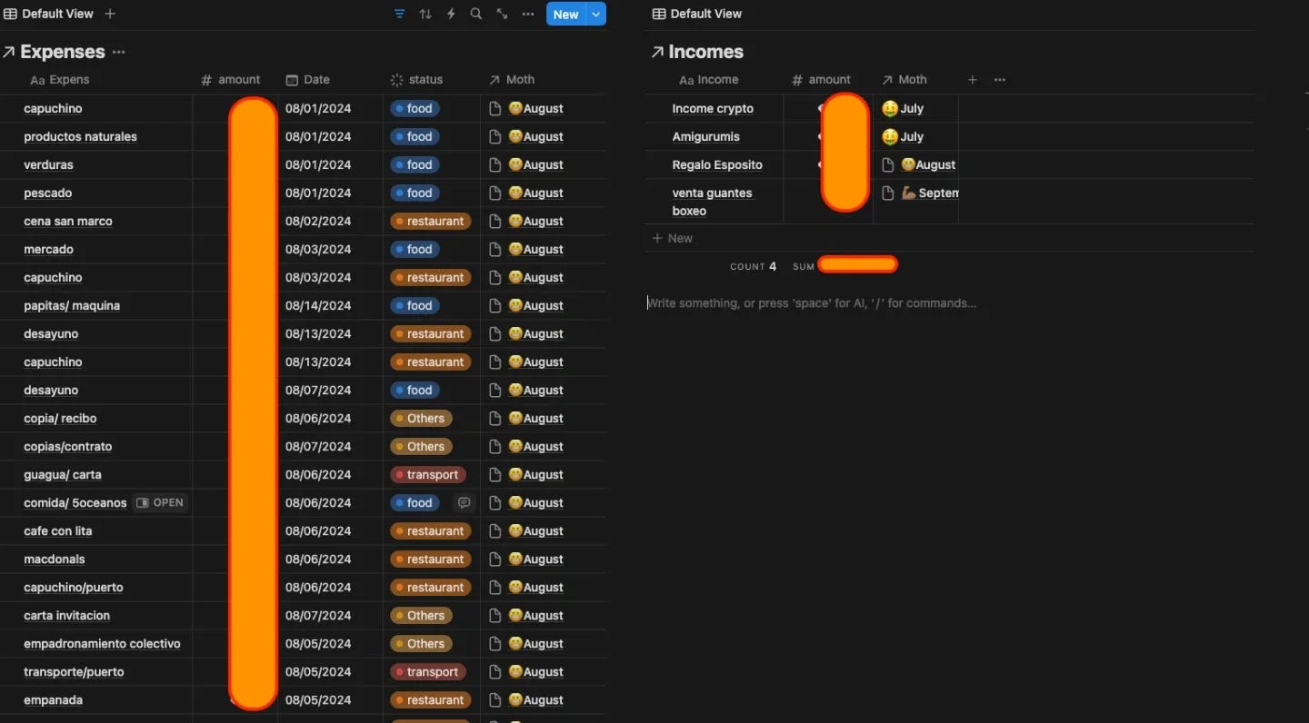Registro de finanzas en Notion Registro de finanzas en Notion
