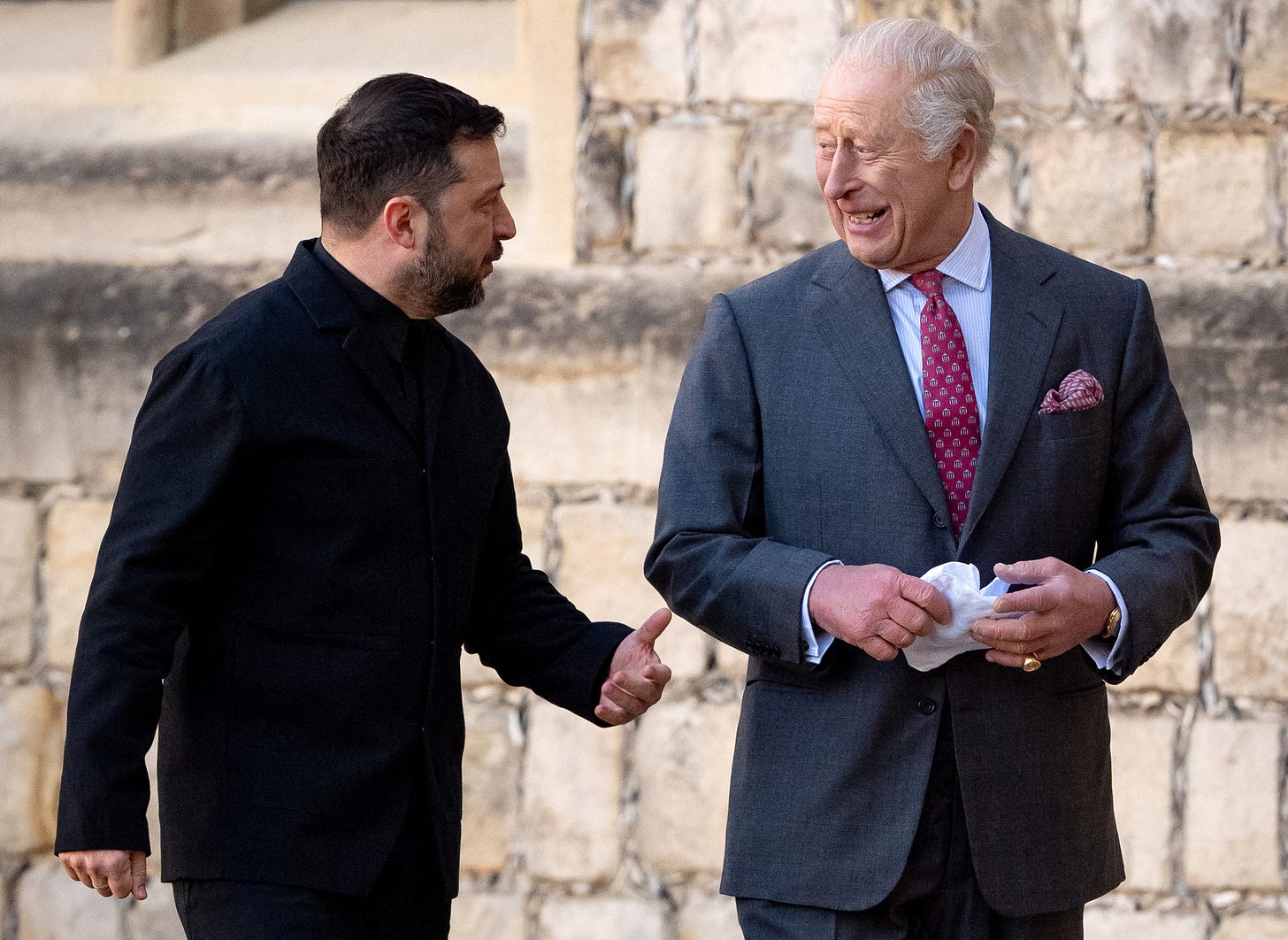 King Charles welcomed President Volodymyr Zelensky at Windsor Castle 