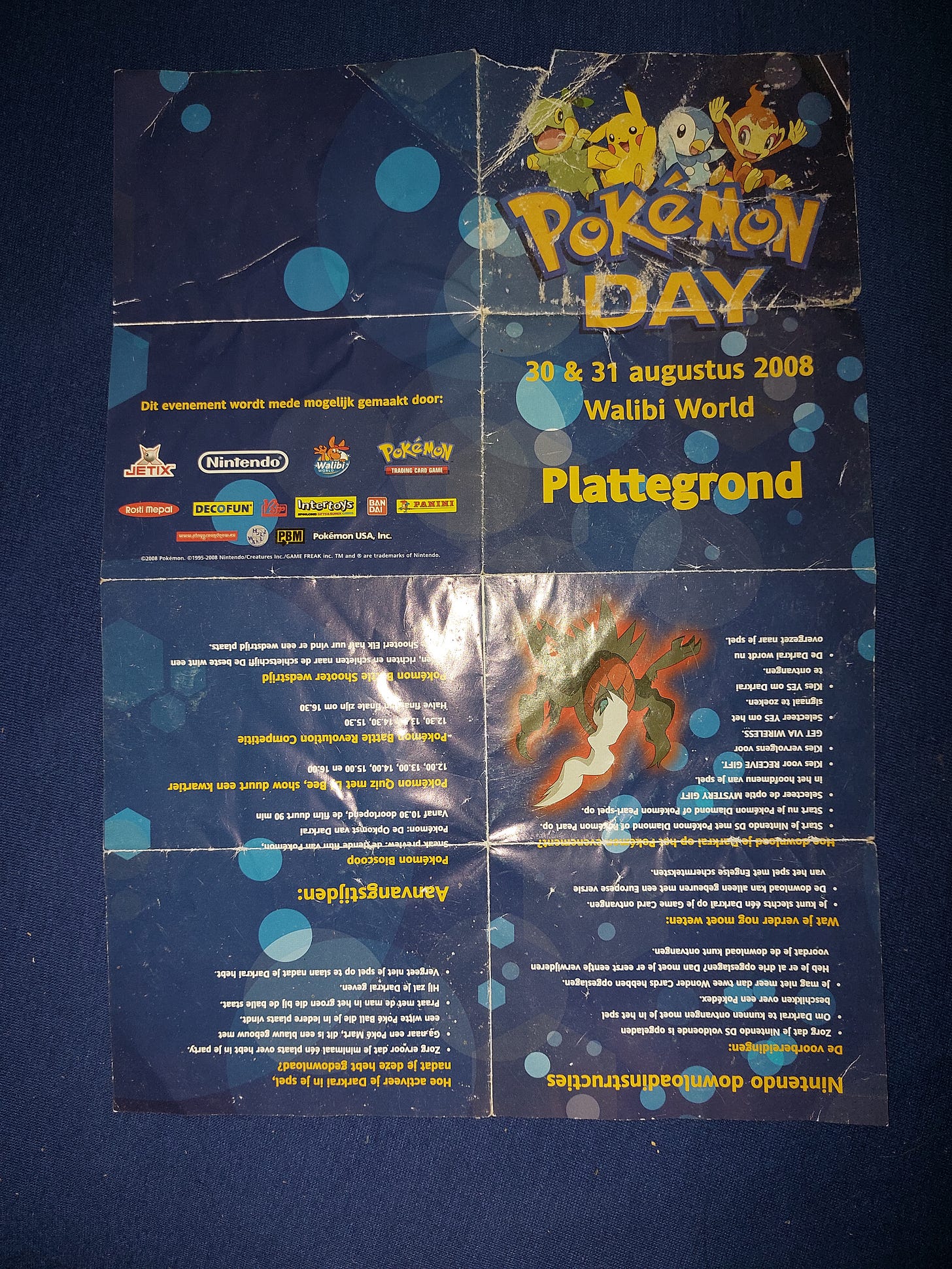 The back of the Walibi World Map