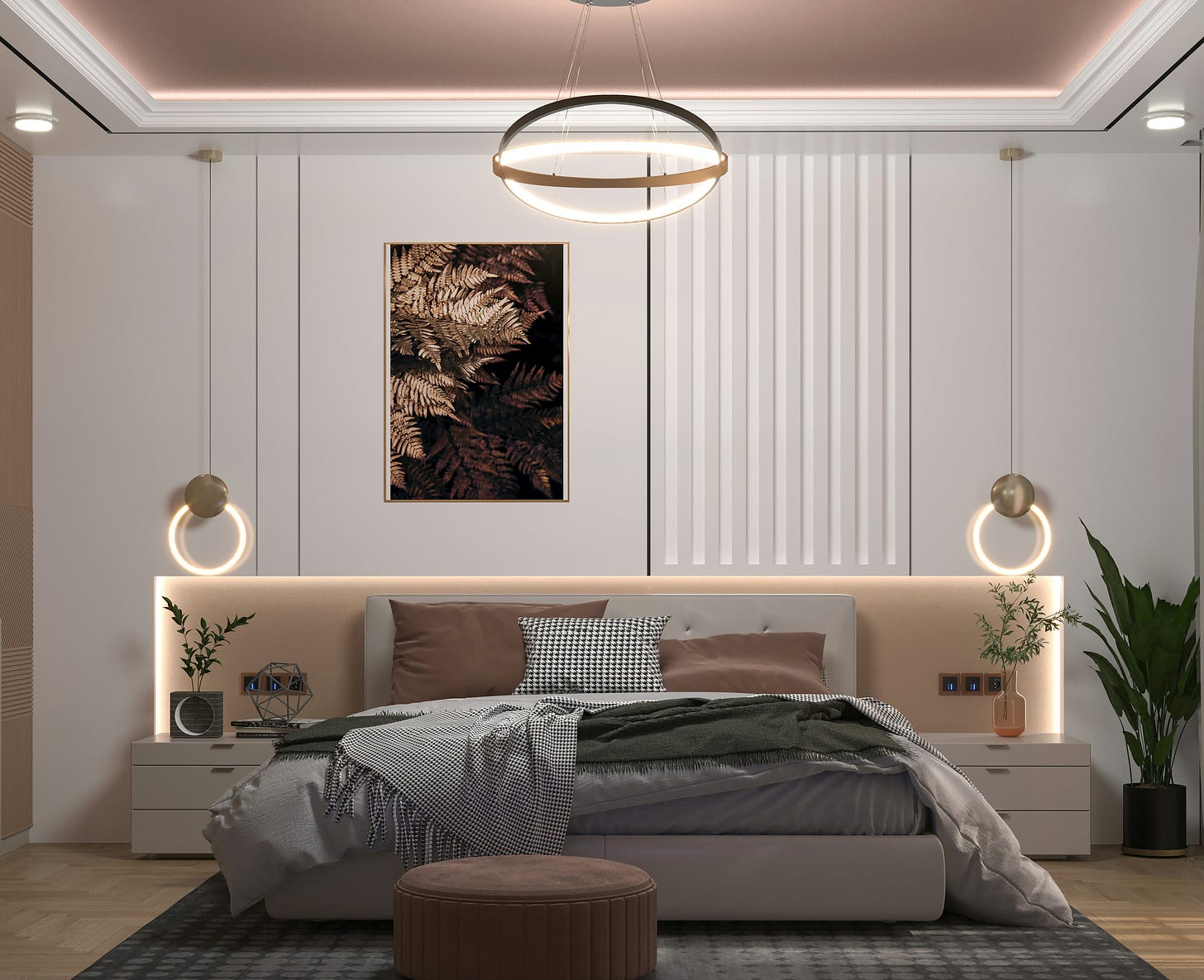 a beautiful modern bedroom