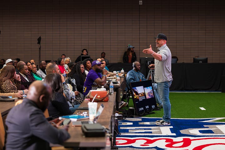 Ben Speaking about the Primal Question model at the College Football Hall of Fame