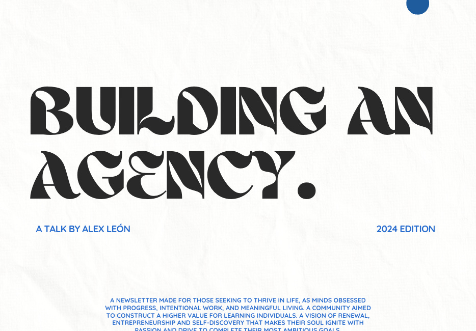 I´m building a creative agency. 