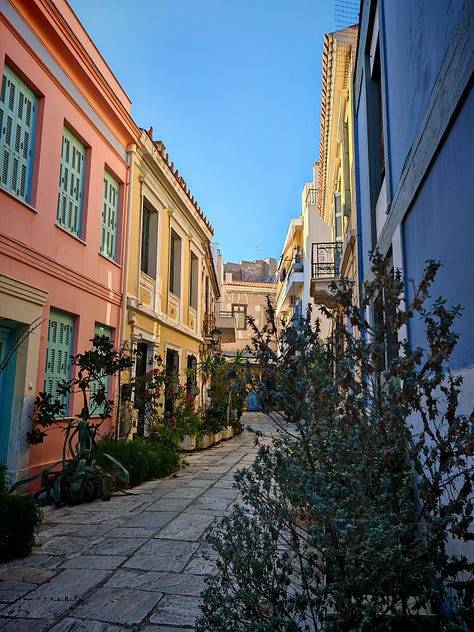 Pictures of Athens in a Winter day